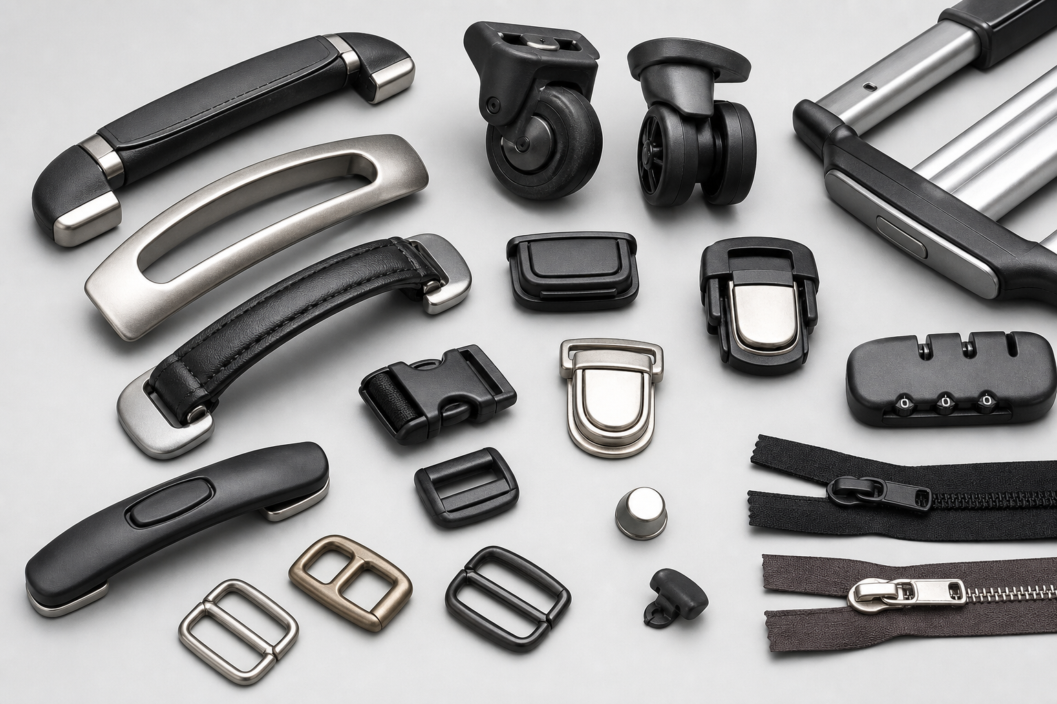 Bag fittings and luggage accessories